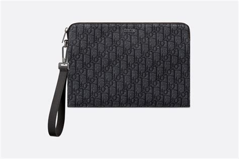 pochette omaggio dior|Pochette Jacquard Dior Oblique nero.